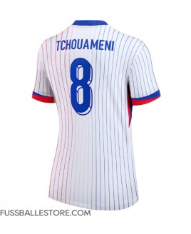 Günstige Frankreich Aurelien Tchouameni #8 Auswärtstrikot Damen EM 2024 Kurzarm